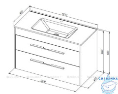 Тумба под раковину Aquanet Августа 100 277509
