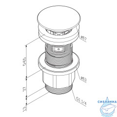 Донный клапан для раковины AM.PM F070M100 (хром)