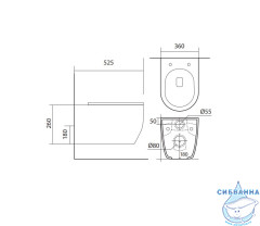Унитаз подвесной безободковый Aquatek Европа AQ1106L-00 с сиденьем Soft Close (микролифт)