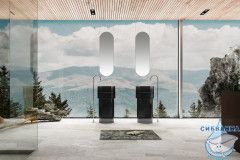 Раковина напольная 45 см ABBER Kristall AT2701Onyx-H