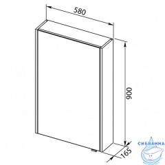 Шкаф-зеркало Aquanet Августа 58 белый 210008