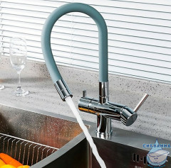 Смеситель для кухни Gappo G4398-30 (хром/серый)