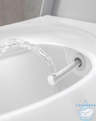 Унитаз подвесной безободковый, с функцией биде TECEone 9700200 (с сиденьем Soft Close (микролифт))