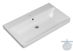 Тумба подвесная Brevita Victory 80 зеленый с раковиной Dreja Luxury 80