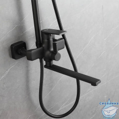 Душевая система Frap F2471-6 300 1 режим (черный матовый)