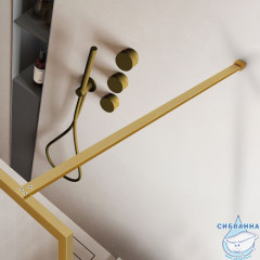 Walk-in Vincea Walk In HS 80 профиль брашированное золото , стекло рифленое VSW-1HP800FLBG