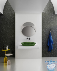 Раковина на столешницу 60 см ABBER Kristall AT2801Emerald