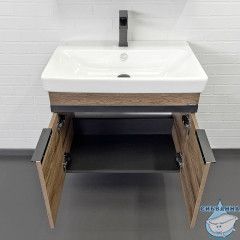 Тумба Comforty Соло 70 дуб темный с раковиной Comforty 70 00-00010978