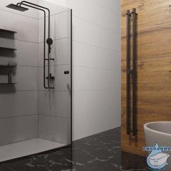 Полотенцесушитель электрический Terminus Duo 11х160 квадратная (с возможностью скрытого подключения) (черный муар)