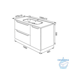 Тумба с умывальником Iddis Edifice 100 см капучино EDI10C0i95