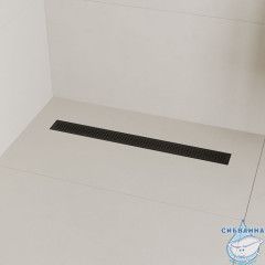 Лоток душевой, сифон 360, комбинированный затвор, перфорированная решетка, 700мм, черный, IDDIS, 975B7BL20DZ