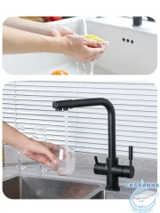 Смеситель кухни Frap F4352-6 (черный матовый)