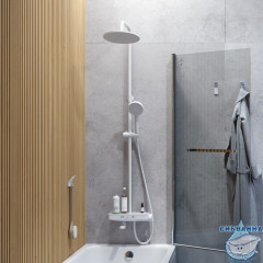Душевая система Iddis Shelfy 260 1 режим SHEWTBTi06 (белый)