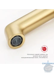 Смеситель для раковины Raglo R20.10.03 (сатин золотой)