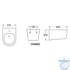 Биде подвесное Ceramicanova Play CN3002 (без сиденья)