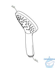 Лейка для душа Am.Pm Gem 110 F0290064  1 режим (хром)