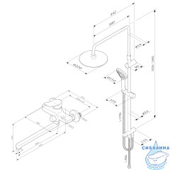 Душевая система AM.PM X-Joy F40885A94 220 1 режим (хром)