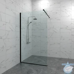 Walk-in Тритон Плано 100 профиль черный, стекло прозрачное Щ0000072404