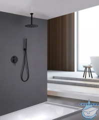 Душевая система Abber Emotion  250 1 режим AF8821B (черный матовый)