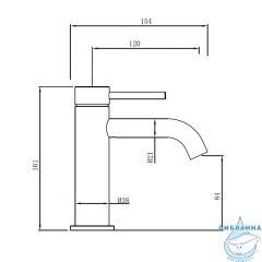 Смеситель ABBER Wasser Kreis 316 AF8110BGG для раковины, брашированная оружейная сталь