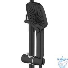 Душевая система Azario Conda 250 1 режим AZ-K2411B (черный матовый)