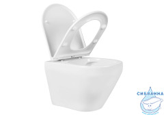 Унитаз подвесной безободковый Aquatek Лея AQ1199-00 с сиденьем Soft Close (микролифт)