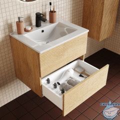 Тумба с умывальником, подвесная, 60 см, дуб светлый, Bild, IDDIS, BIL60V0i95K подходит умыв. 0136000i28