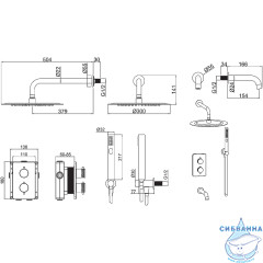Душевая система Allen Brau Priority 5.31014-00 300 1 режим (хром)