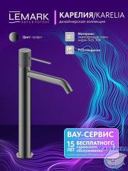Смеситель для раковины Lemark Карелия LMF-2015S-GM (графит)