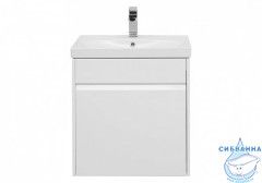 Тумба Aquanet Палермо 60 белый глянец с раковиной Moduo 60 