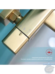 Душевая система Raglo 340 1 режим R01.26.03 (сатин золотой)