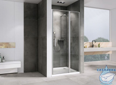 Дверь в нишу ABBER Sonnenstrand AG04110S 110x195 профиль хром, стекло прозрачное