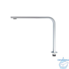 Излив для смесителя, кухня, L-образный, нерж. сталь, 207х296 мм, поворотный, хром, IDDIS, 995L21C5SM