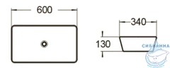 Раковина на столешницу 60 см SantiLine SL-1012