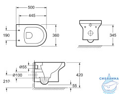 Унитаз подвесной безободковый Jacob Delafon Elite EDX114RU-00 с сиденьем Soft Close (микролифт)