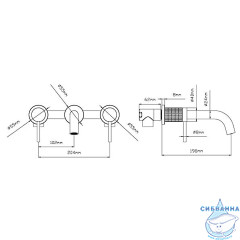 Смеситель для раковины встраиваемый Vincea Groove VBFW-4G1MB (черный матовый)