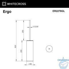 Ершик напольный WHITECROSS Ergo ER2276GL (золото)