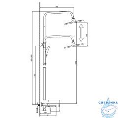Душевая система Azario Alanti 250 1 режим AZ-K2332 (хром)