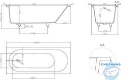 Ванна из искусственного камня LoveForm Lofo 170x75 (белый матовый) (материал Solid surface)