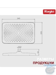 Верхний душ Raglo 340 R451.52.03 (сатин золотой)