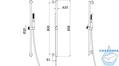 Душевой гарнитур Allen Brau Priority 3 режима 265377 (черный матовый)