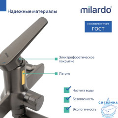 Смеситель для ванны Milardo Лип LEAGM00M10 (графит)