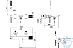 Смеситель для ванны Allen Brau Infinity Liberty 314340 (хром)