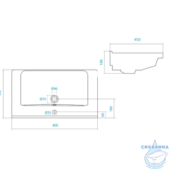 Мебельная раковина Акватон Миранда 80 см 1WH302251