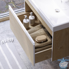 Тумба Aqwella Urban 80 дуб давос с раковиной Фест 80