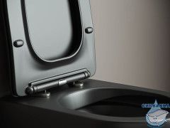 Унитаз подвесной безободковый Ceramicanova Metropol Rimless CN4002MB с сиденьем быстросъемным Soft Close (микролифт)