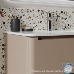 Тумба подвесная, 80 см, капучино, Edifice, IDDIS, EDI80C0i95 подходит умыв. 0108000i28