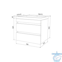 Тумба с умывальником Iddis Zodiac 80 см белый матовый ZOD8CB0i95