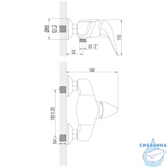 Смеситель для душа Lemark Poseidon LM4233C (хром)