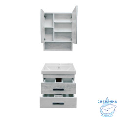 Тумба подвесная Comforty подвесная Никосия 60П дуб белый с раковиной Fest 60